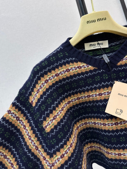 Miu 25fw jacquard sweater