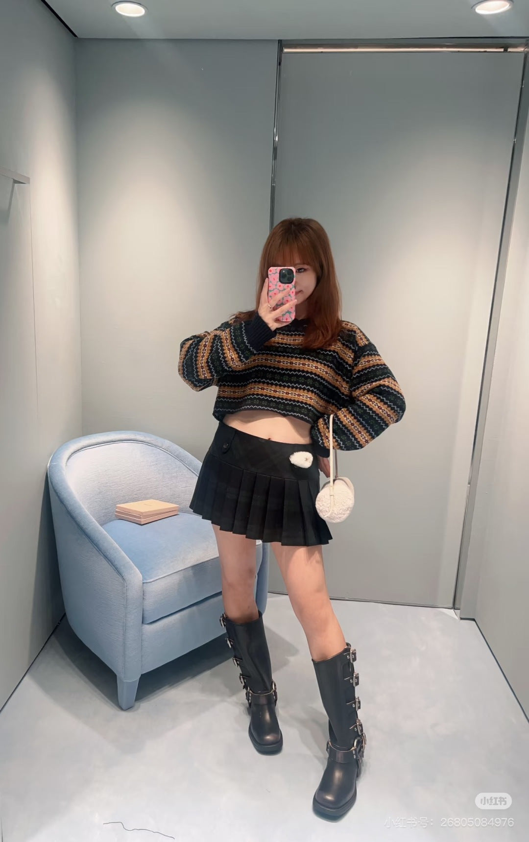 Miu 25fw jacquard sweater