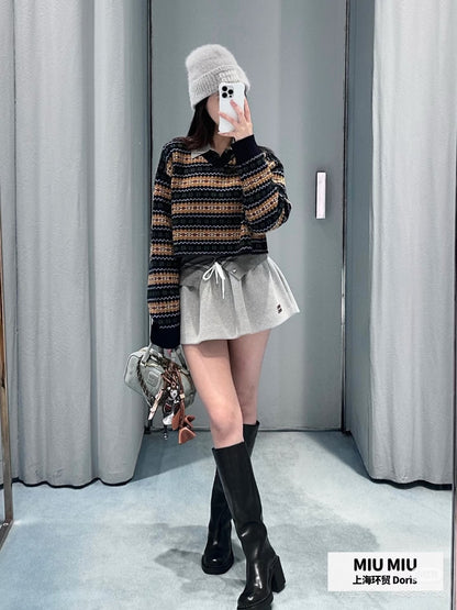 Miu 25fw jacquard sweater