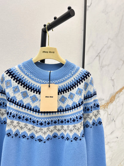 Miu 25fw jacquard sweater
