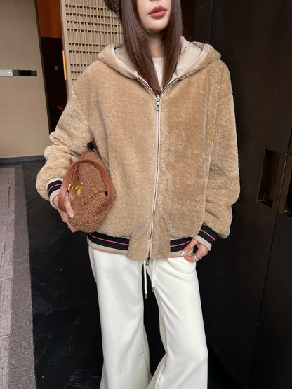 Loro 25fw reversible fleece jacket