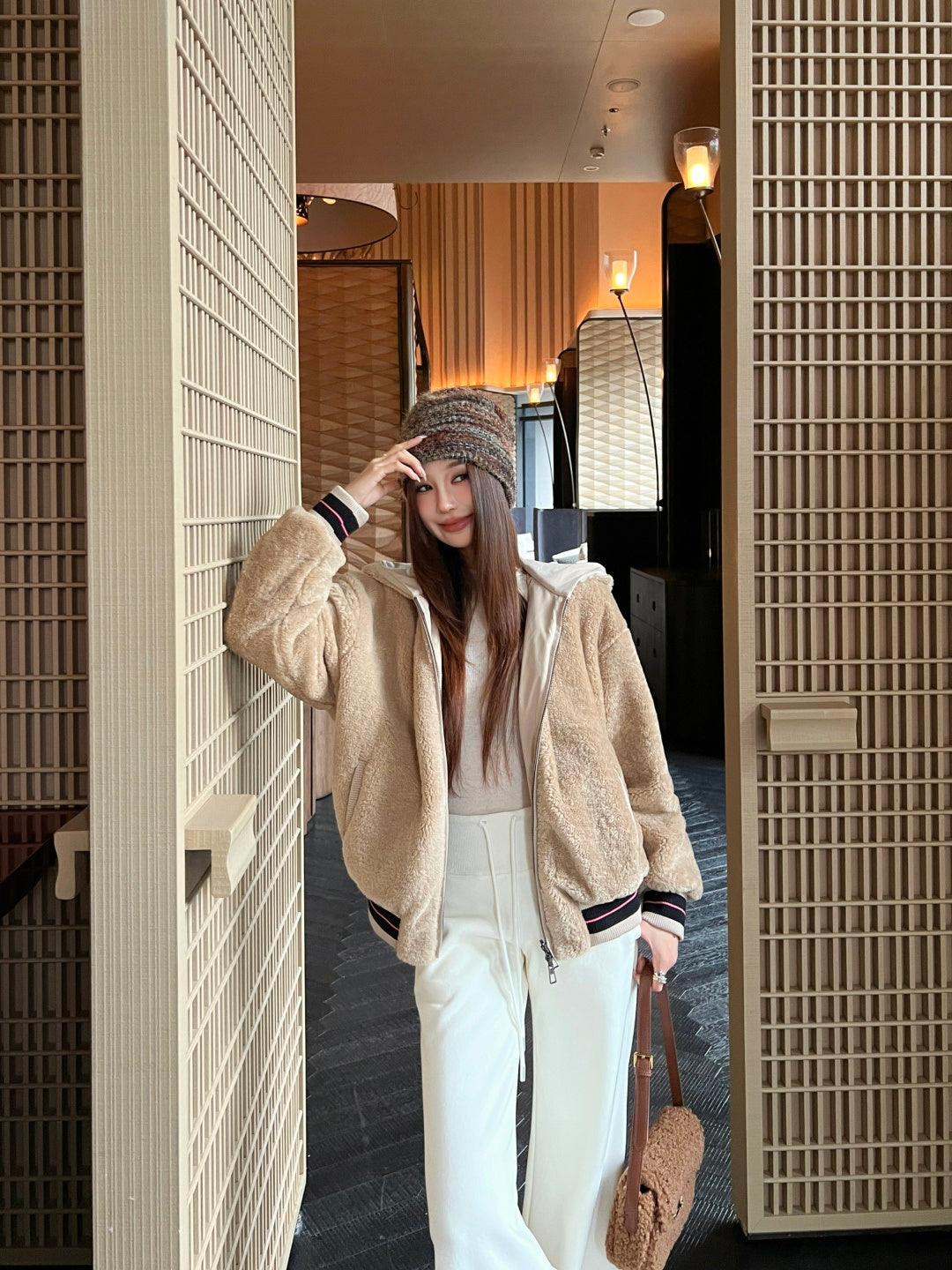 Loro 25fw reversible fleece jacket