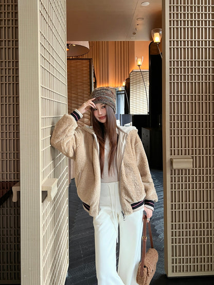 Loro 25fw reversible fleece jacket