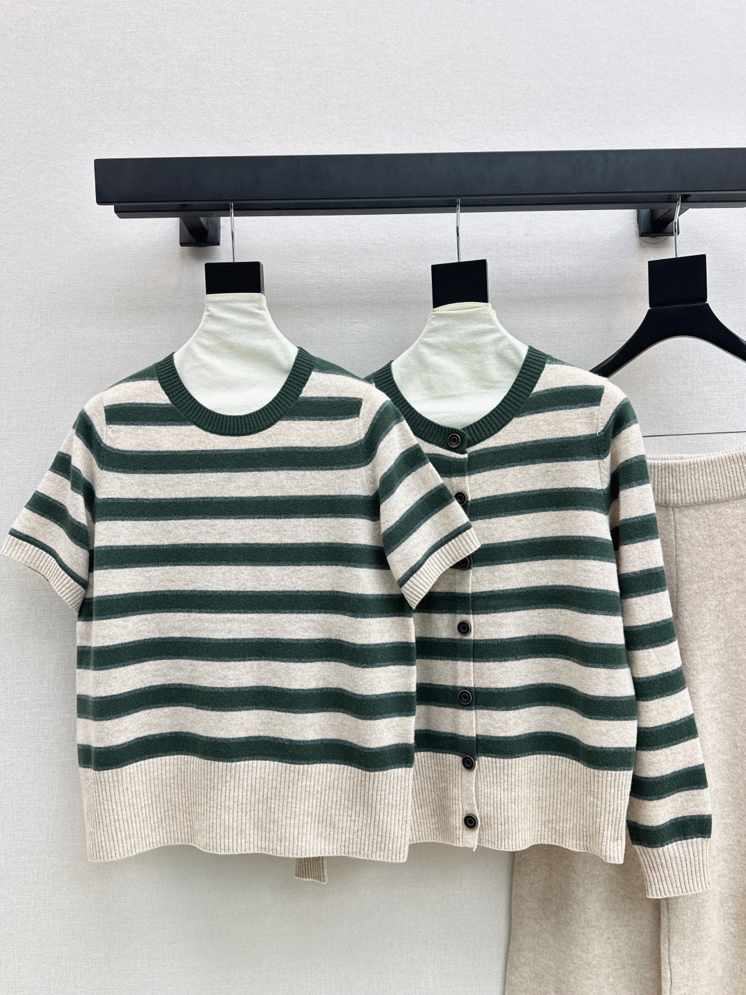 Loro 25fw knit sweater cardigan pant set