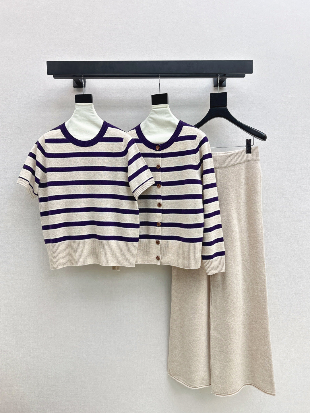 Loro 25fw knit sweater cardigan pant set