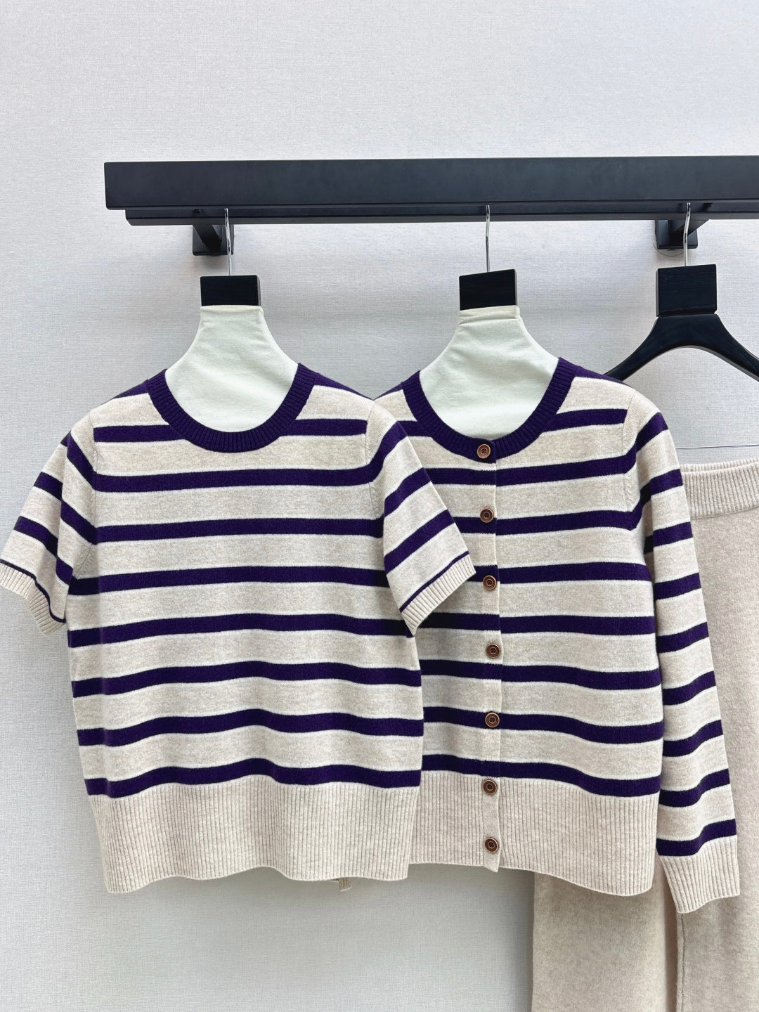 Loro 25fw knit sweater cardigan pant set