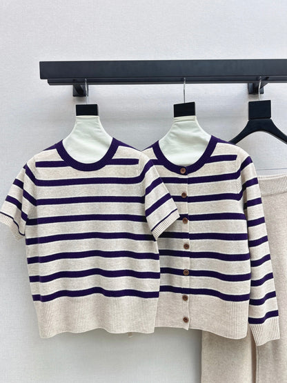 Loro 25fw knit sweater cardigan pant set