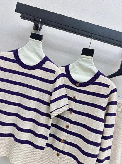 Loro 25fw knit sweater cardigan pant set