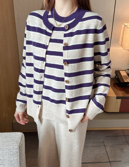 Loro 25fw knit sweater cardigan pant set