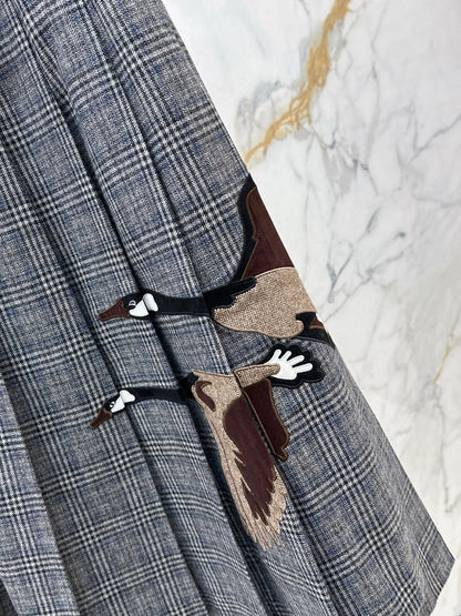 Thom 25fw embroidery skirt