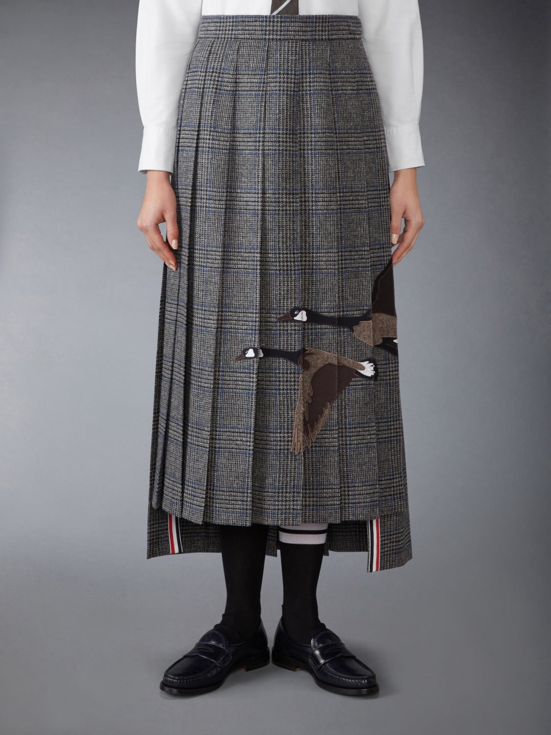 Thom 25fw embroidery skirt