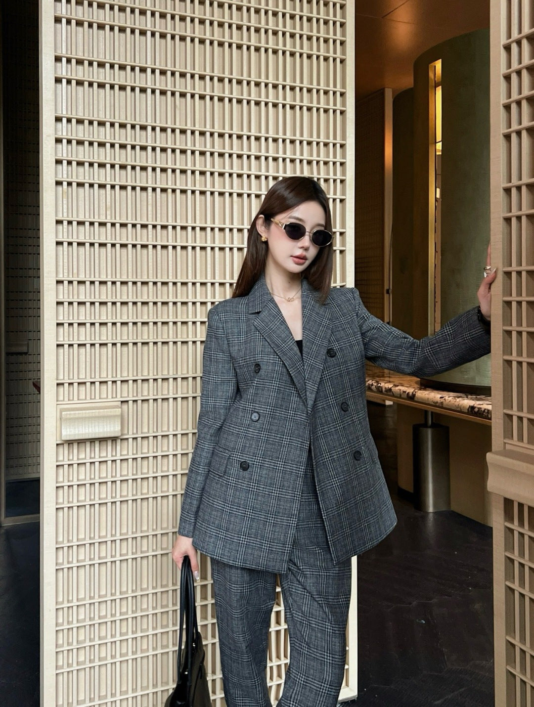 Thom 25fw plaid blazer