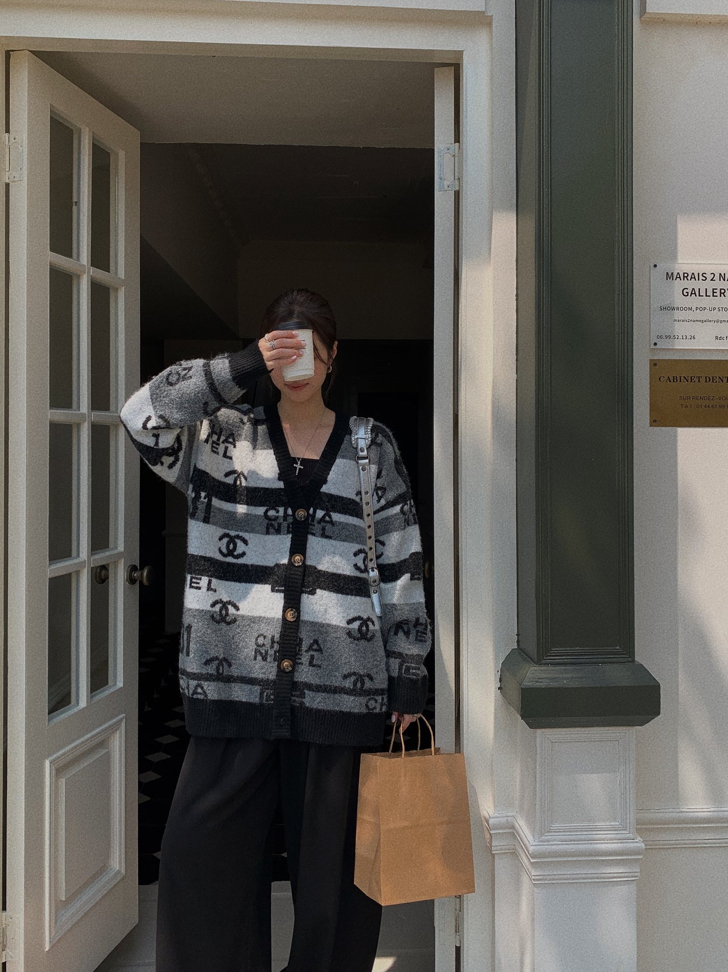 Chan 25fw knitted cardigan