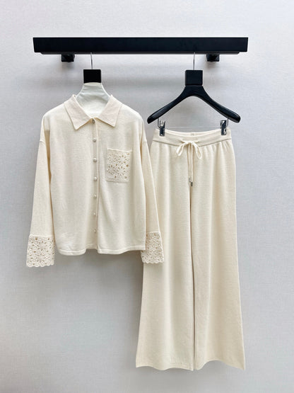 Chol 25fw wool cardigan pants set