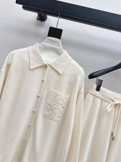 Chol 25fw wool cardigan pants set