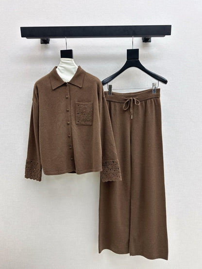 Chol 25fw wool cardigan pants set