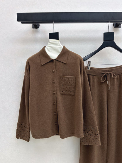 Chol 25fw wool cardigan pants set