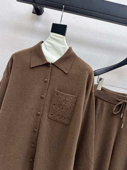 Chol 25fw wool cardigan pants set