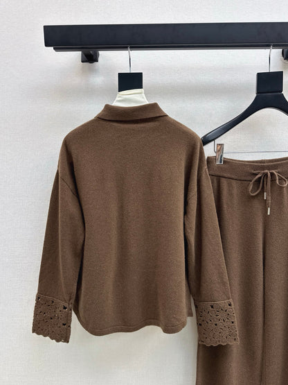 Chol 25fw wool cardigan pants set