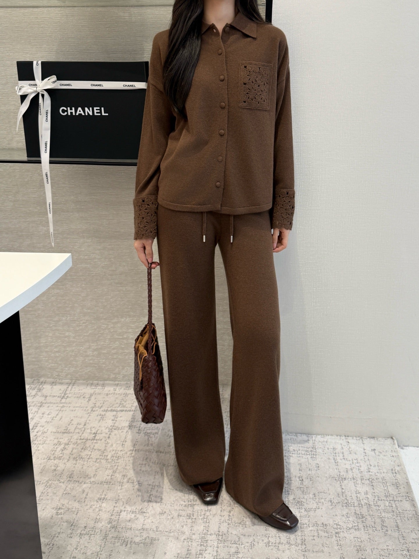 Chol 25fw wool cardigan pants set