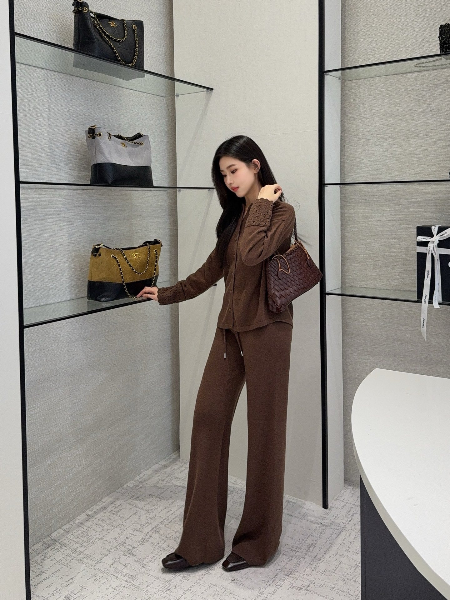 Chol 25fw wool cardigan pants set