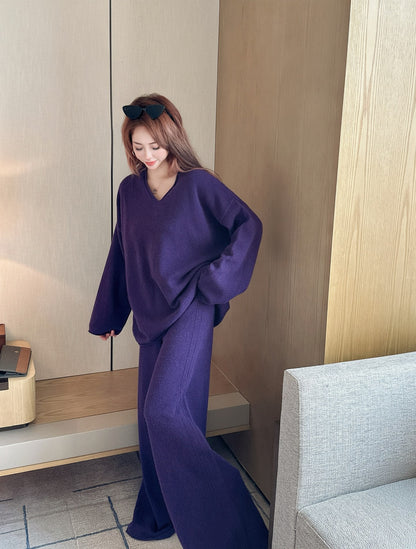 Row 25fw knit sweater pants set