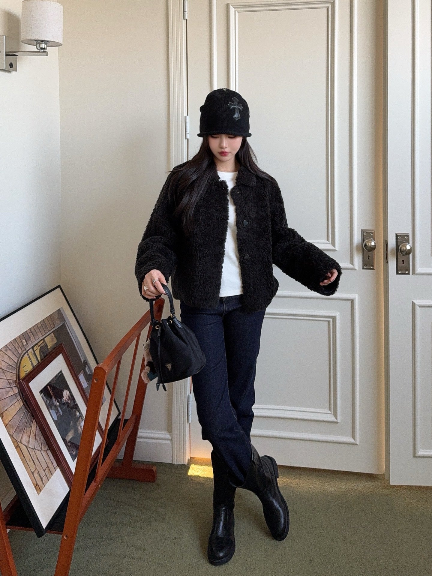 Loro 25fw fleece jacket