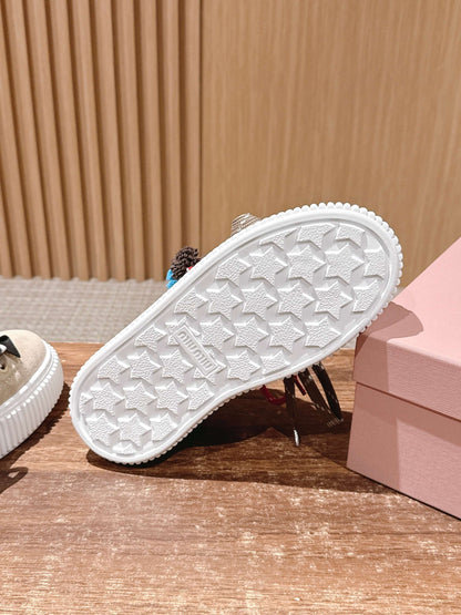 Miu 25fw fleece-lined casual shoes