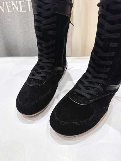 Miu fleece-lined lace-up boots