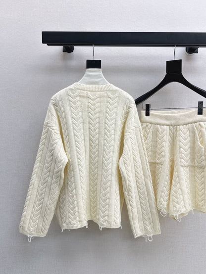 Max 25fw wool sweater short set