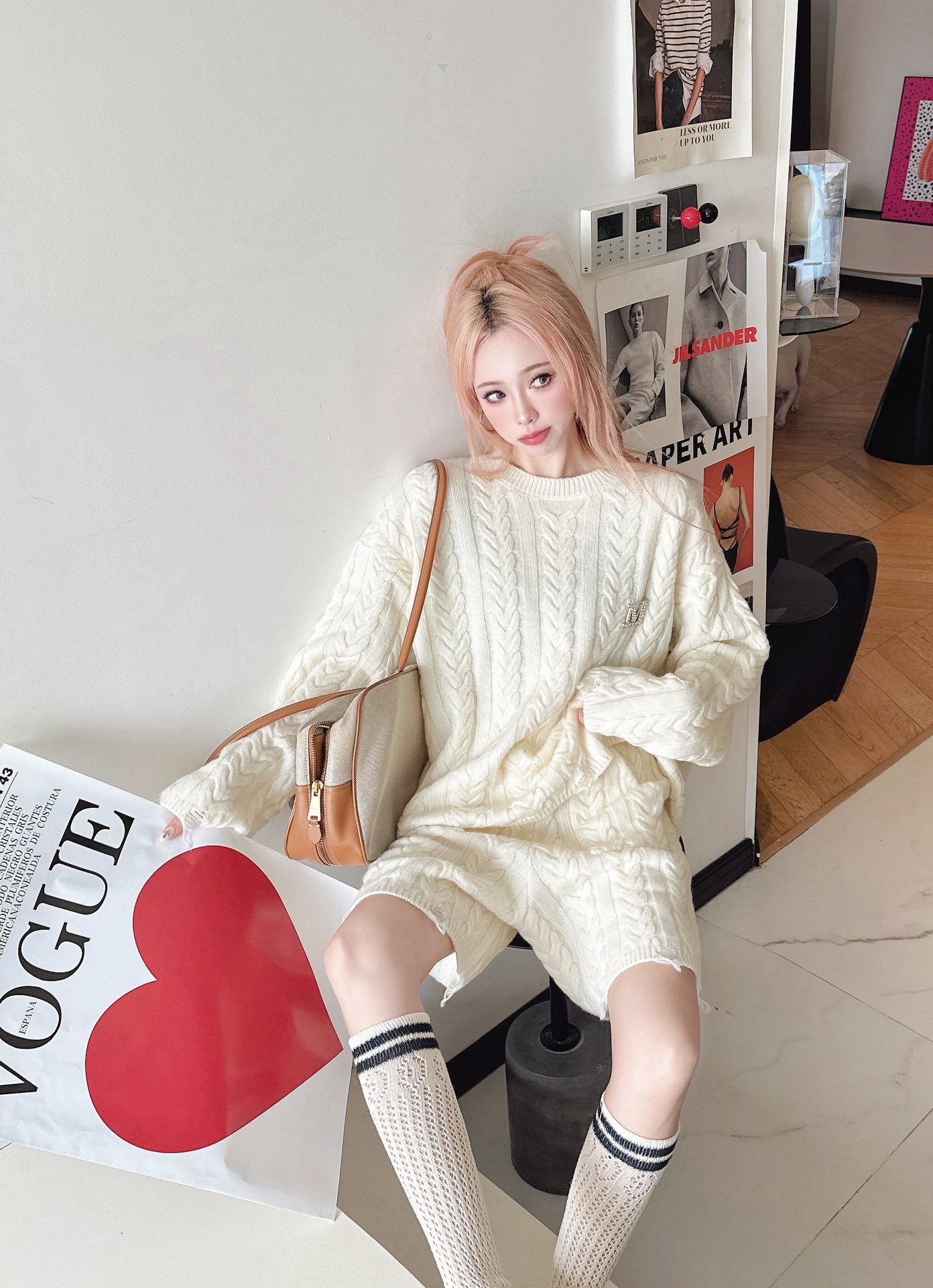 Max 25fw wool sweater short set