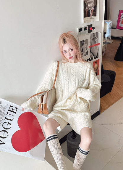 Max 25fw wool sweater short set