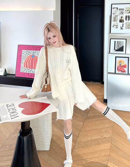 Max 25fw wool sweater short set