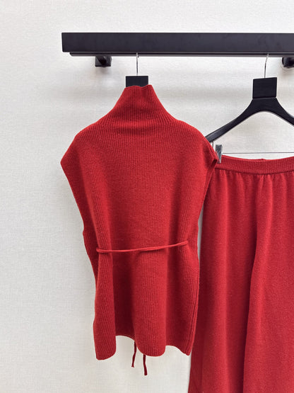 Chan 25fw sleeveless sweater pants set