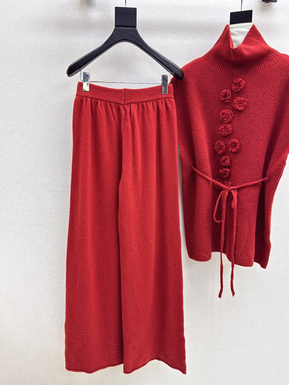 Chan 25fw sleeveless sweater pants set