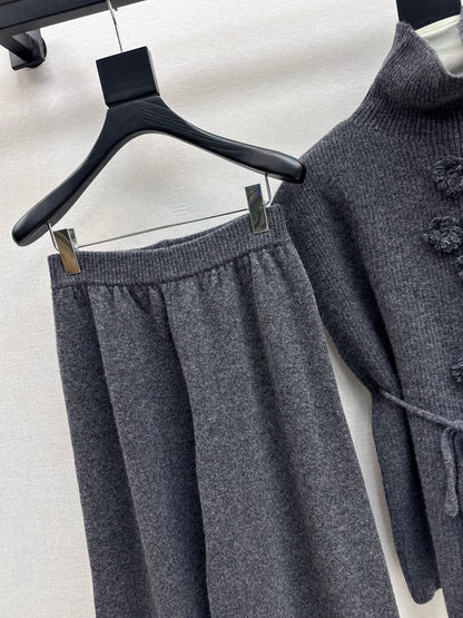 Chan 25fw sleeveless sweater pants set