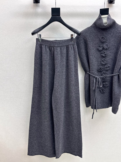 Chan 25fw sleeveless sweater pants set