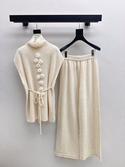 Chan 25fw sleeveless sweater pants set