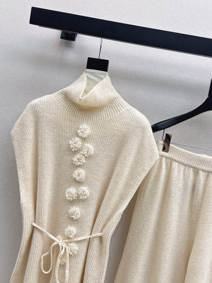 Chan 25fw sleeveless sweater pants set