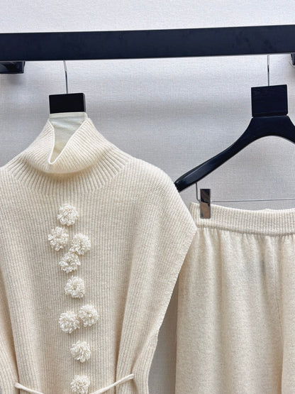 Chan 25fw sleeveless sweater pants set