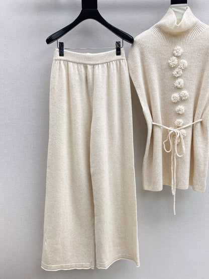 Chan 25fw sleeveless sweater pants set