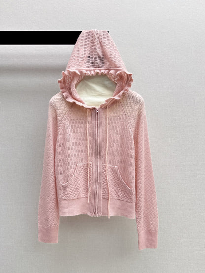 CD 25fw hooded knit cardigan