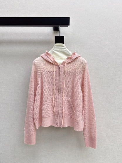 CD 25fw hooded knit cardigan