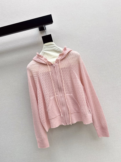 CD 25fw hooded knit cardigan