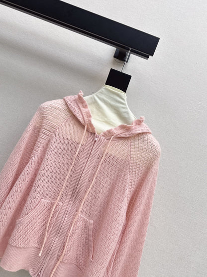 CD 25fw hooded knit cardigan