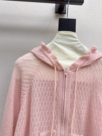 CD 25fw hooded knit cardigan