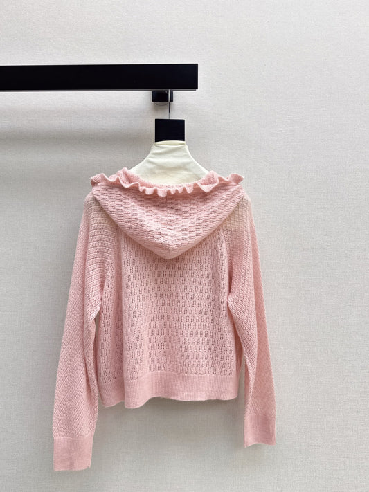 CD 25fw hooded knit cardigan
