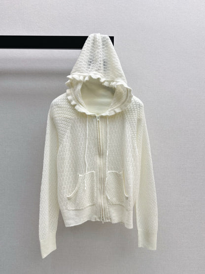 CD 25fw hooded knit cardigan