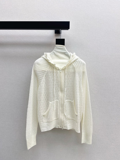 CD 25fw hooded knit cardigan