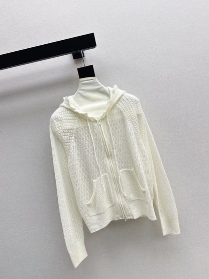 CD 25fw hooded knit cardigan